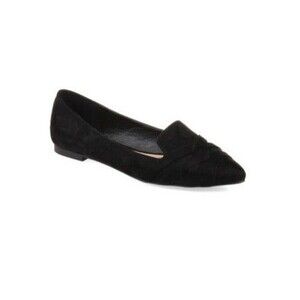Journee Collection Womens 10 M Black Mindee Slip On Flats NIB XK0